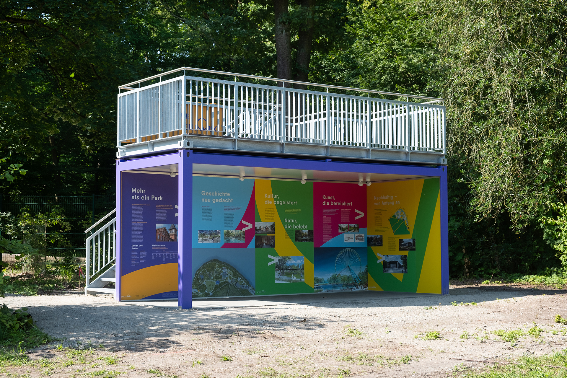 Information points at the Spreepark 